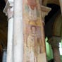 Superbes fresques sur les piliers qui représentent les évêques de Poitiers