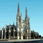 Bordeaux ; Cathédrale Saint-André. Du nom de l'archevêque de la ville en 1430 (mort en 1458) qui créa la première université de Bordeaux vers 1440. Il est inhumé derrière le maître autel de la cathédrale. Consacrée par le pape Urbain II en 1096, la cathédrale est bâtie sur un plan en croix latine à nef unique de 124 mètres de long, 18 m de largeur au transept, 23 m de haut dans la nef et 29 m dans le chœur. Alors qu'elle avait été conçue pour avoir quatre clochers, deux seulement ont leur flèche (côté rue Vital-Carles) car on se rend vite compte que la cathédrale est trop lourde pour le sol marécageux et s'enfonce. La construction des deux autres clochers est alors abandonnée. Du premier édifice roman du XIe siècle il ne reste que les murs intérieurs de la nef.