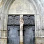 La Réole : Le portail de l'église Saint-Pierre.