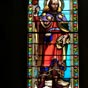 Vitrail représentant saint Jacques en son église de Labouheyre...