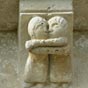 Couple amoureux, modillon façade du transept