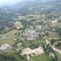 Vue aérienne du village d'Espeyrac où nous serons dans quelques instants...