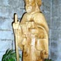 Dijon (Côte-d'Or), église Saint-Michel : statue contemporaine en bois de 2005.