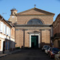 L'Isle-Jourdain : Collégiale Saint-Martin construite vers 1785 par un élève de Jacques-Germain Soufflot, Jean-Arnaud Raymond, architecte des États du Languedoc.