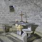 Mifaget: La crypte: Consacrée au mystérieux saint Plouradou, il est possible qu'elle ait pu receler des reliques participant à une dévoltion particulière...