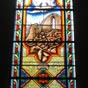 La Châtre : Vitrail en l'église Saint-Germain, l'écroulement.