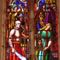 Goudou: Vitrail représentant Saint-Jean-Baptiste en son église
