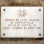 Plaque apposée sur un mur de l'église Saint-Jacques-du-Haut