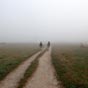 Aux abords de Peruscallo, le brouillard est parfois un compagnon de route...