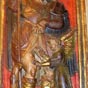 Saint Roch en la cathédrale Sainte Marie. Il est représenté avec tous ses attributs : le genou droit dénudé (symbole d’initiation) l’ange bénissant les stigmates de la lèpre et le chien (psychopompe) passeur d’âme.
